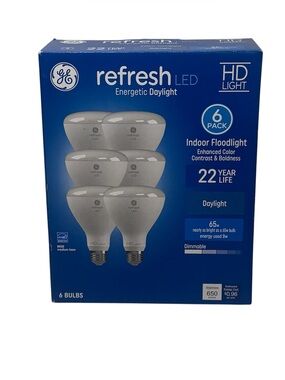 GE Refresh HD LED BR30 Indoor Floodlight 65W Equivalent Daylight Dimmable 6 Pk